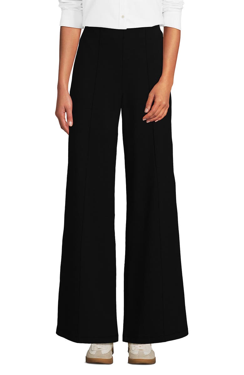 Lands' End Starfish High Rise Palazzo Pants, Alternate, color, Black