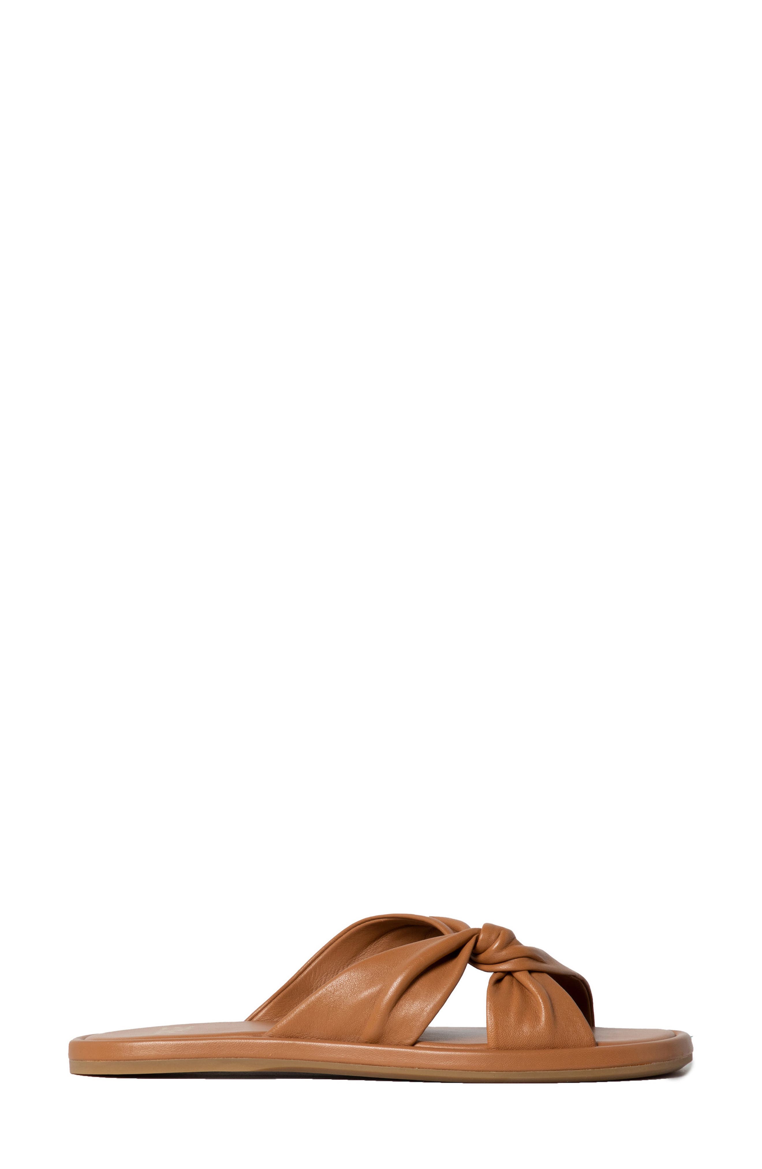 PAIGE Dana Twist Slide Sandal, Alternate, color, Toffee