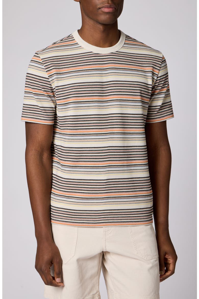 Striped Crewneck T-Shirt, Main, color, MULTI COLOURED