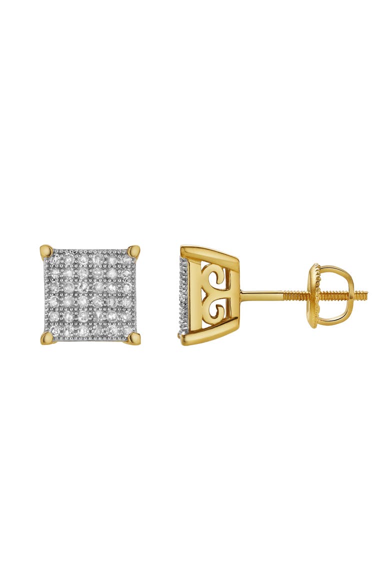 Valindra 10K Yellow Gold Cluster Diamond Unisex Earrings - 0.49 Cts, Alternate, color, 10K Yellow Gold