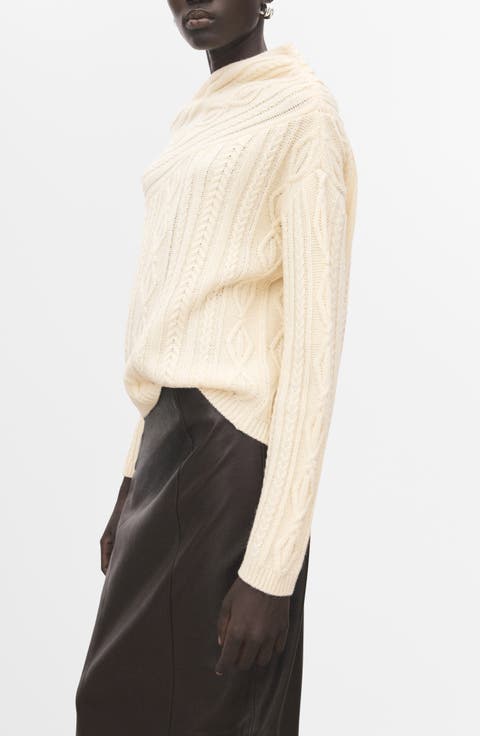 Wolf One-Shoulder Sweater