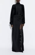 LAPOINTE Satin Caftan Top