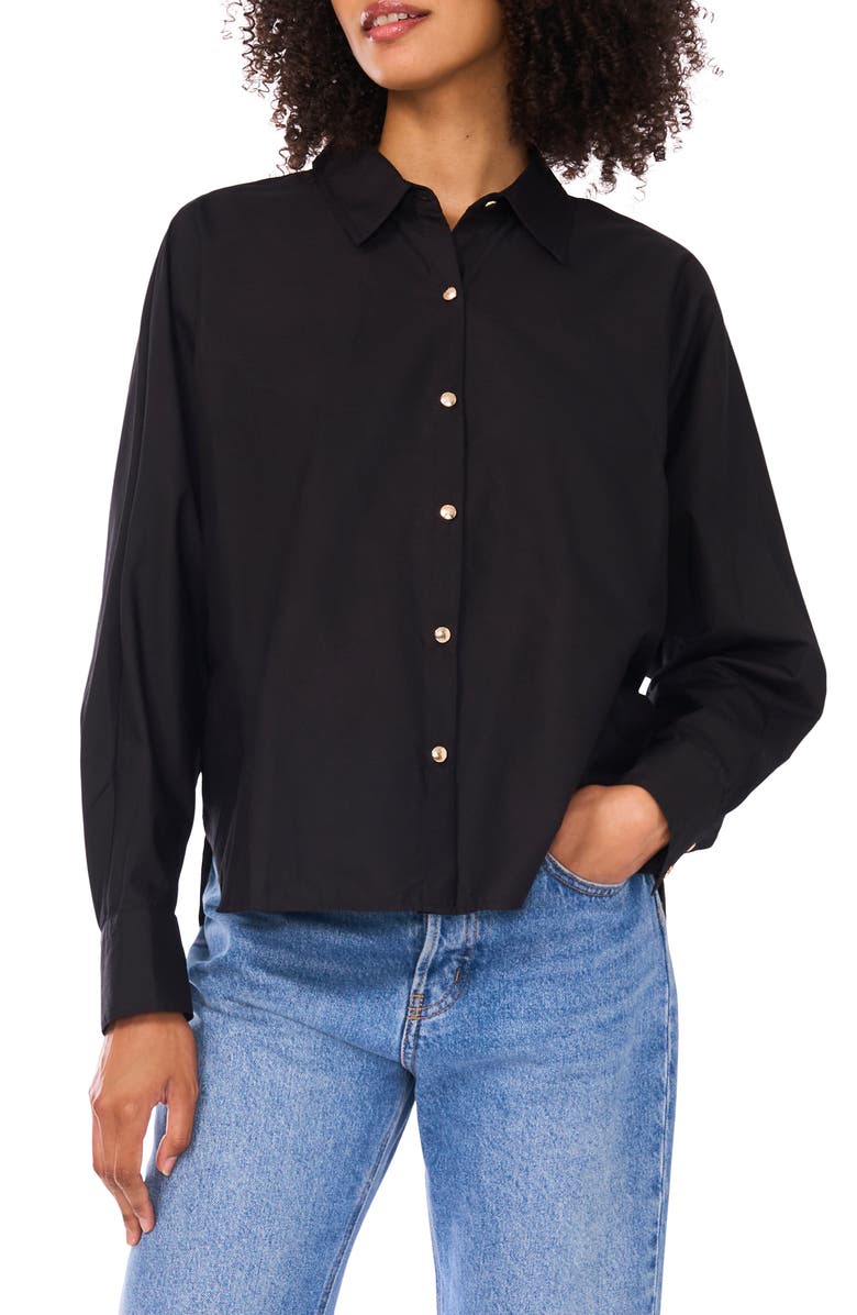 Parker Long Sleeve Button Up Shirt, Main, color, Rich Black
