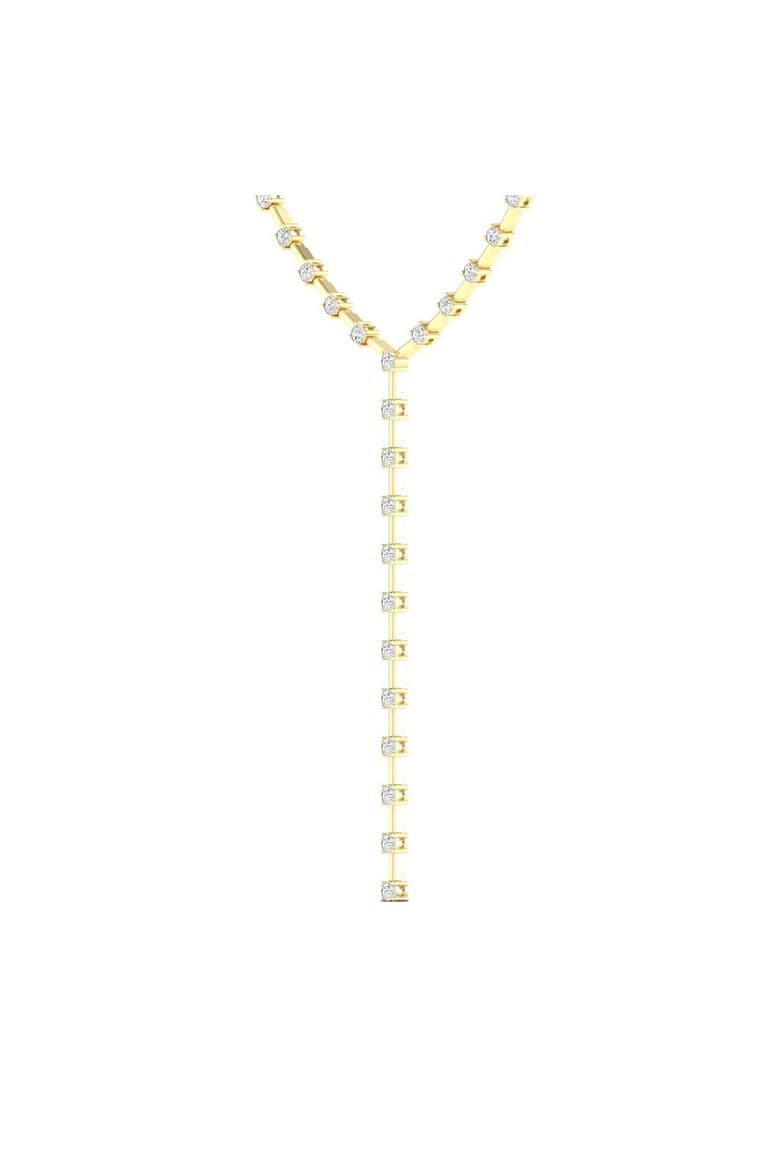 Orbit Lariat Lab Diamond Necklace in 14K, Main, color, Yellow Gold