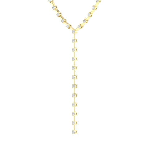 Orbit Lariat Lab Diamond Necklace in 14K