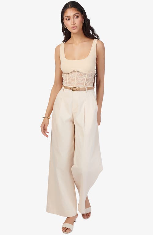 Shop Cami Nyc Jetta High Waist Cotton Wide Leg Pants In Bone