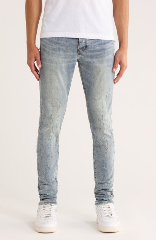 Purple Brand Buckshot Color Weft Stretch Jeans In Blue