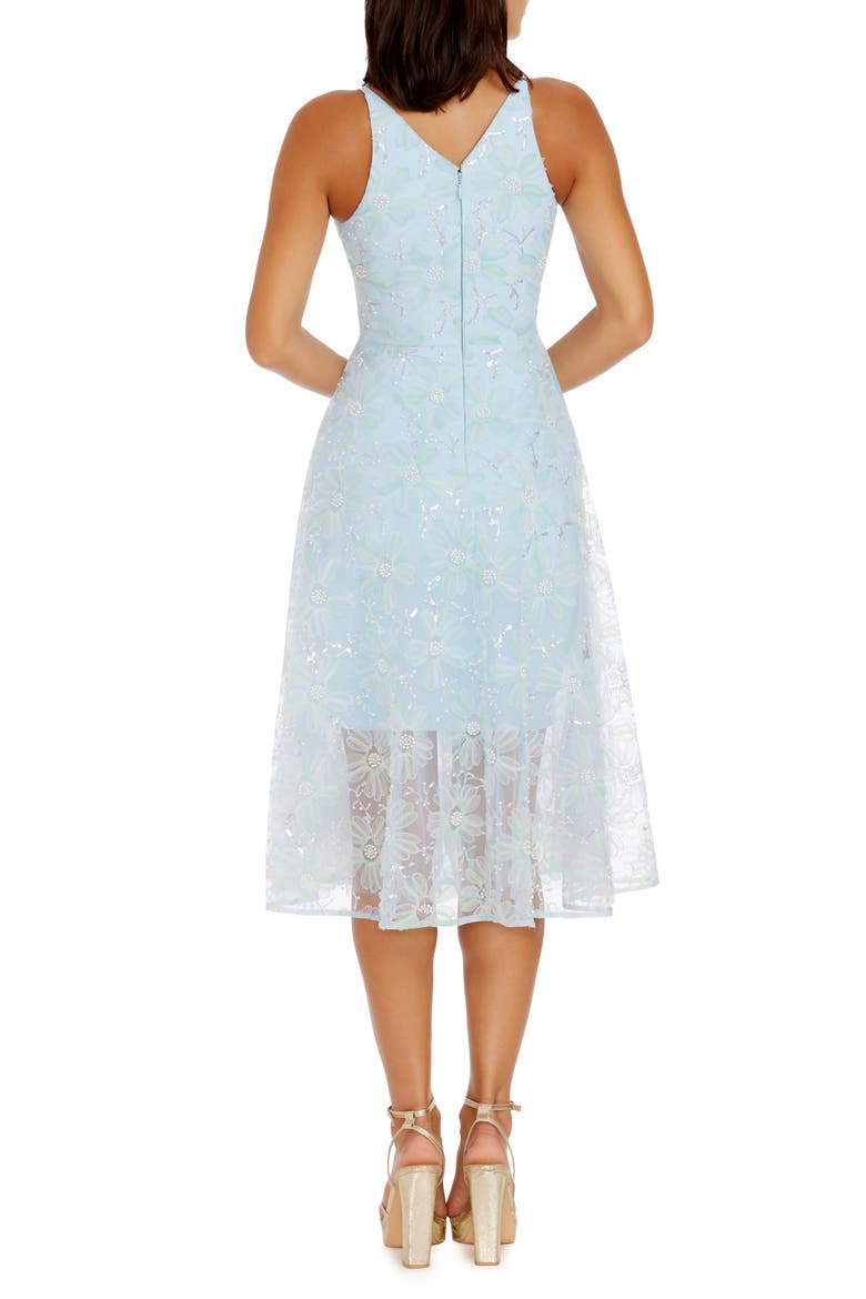 Audrey Beaded Sleeveless Chiffon Dress, Alternate, color, POWDER BLUE MULTI