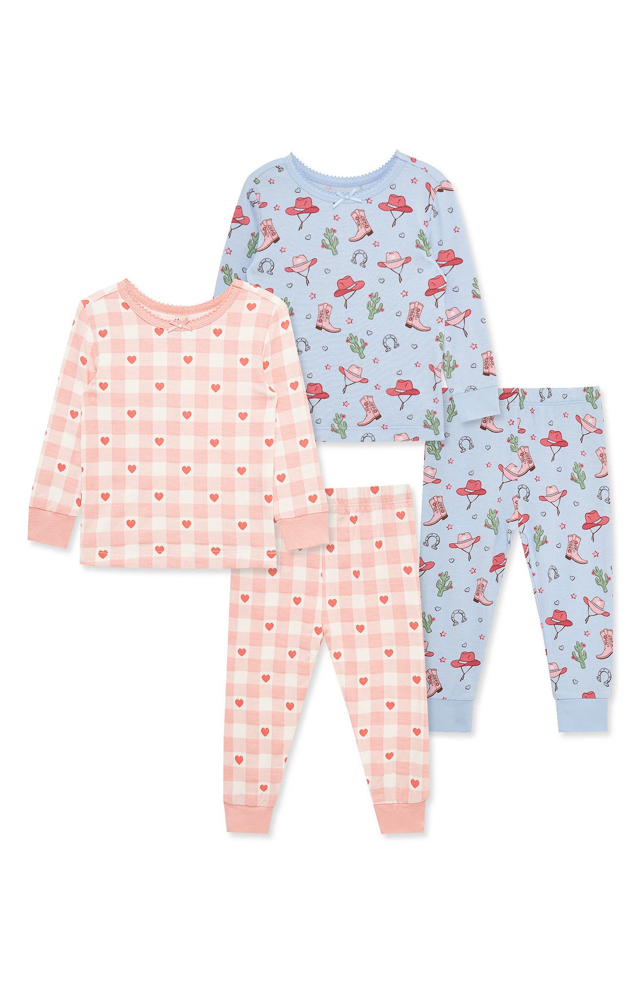 2-Pack Cowgirl Print Stretch Viscose Pajamas Set