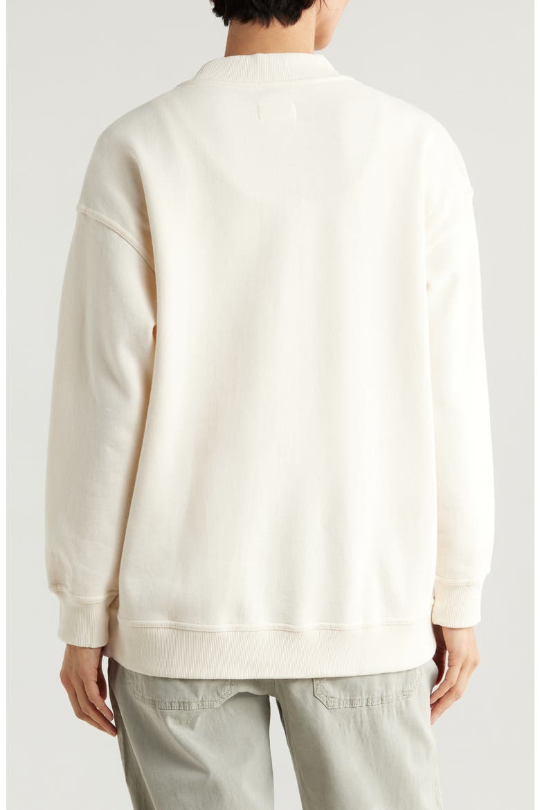 Cloud Nine Cotton Blend Fleece Cardigan, Alternate, color, ANTIQUE WHITE