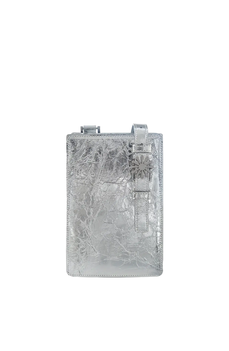 Esthera 1PM Leather Crossbody Bag, Main, color, Silver