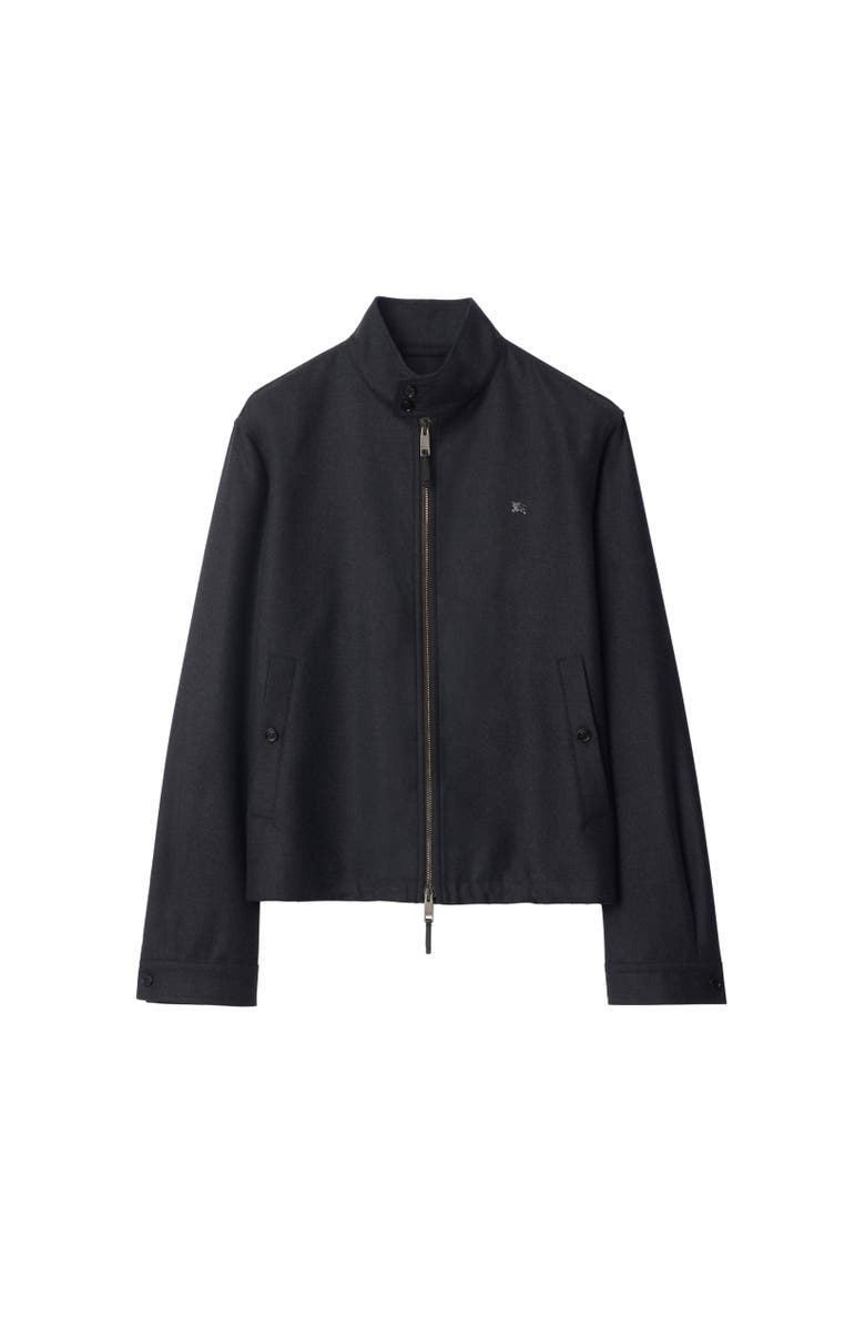 Burberry Wool Harrington Jacket, Alternate, color, Brisk Grey