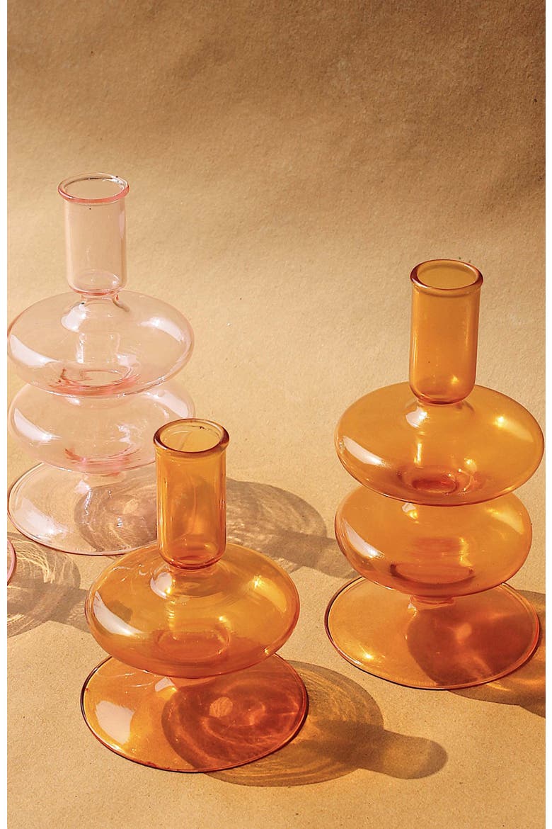 Gigi Candle Holder, Alternate, color, Orange