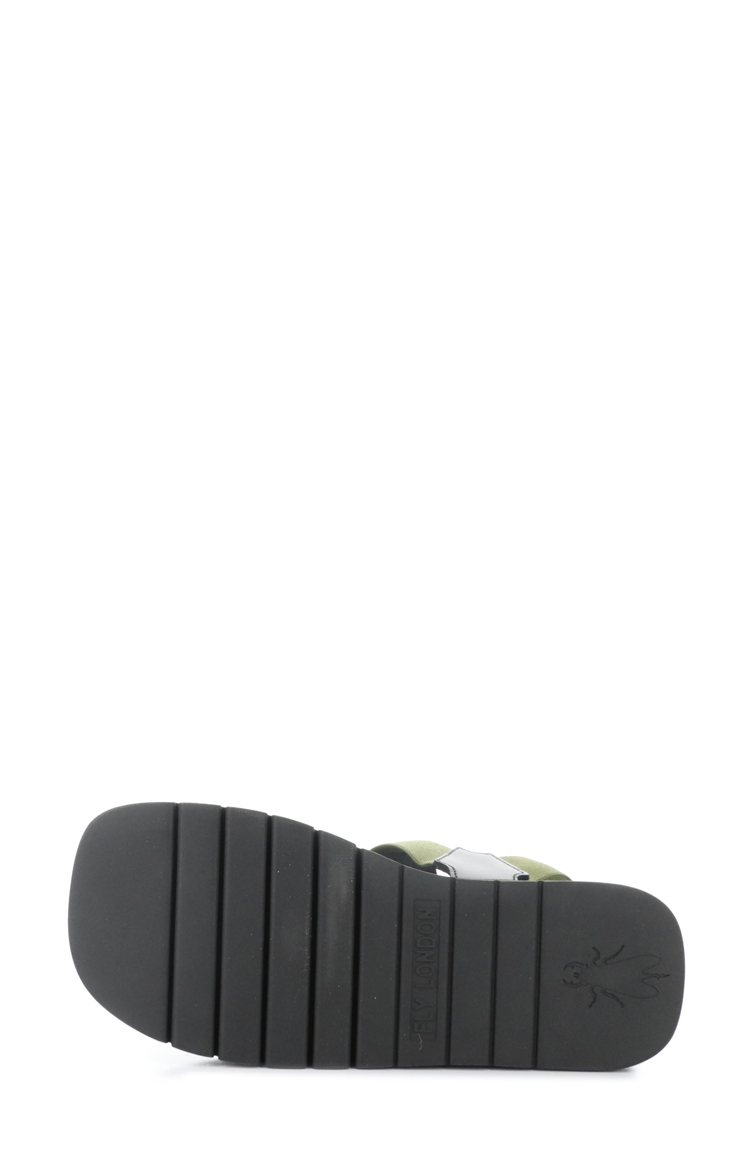 Samb Platform Wedge Sandal, Alternate, color, BLACK/ AGREEN