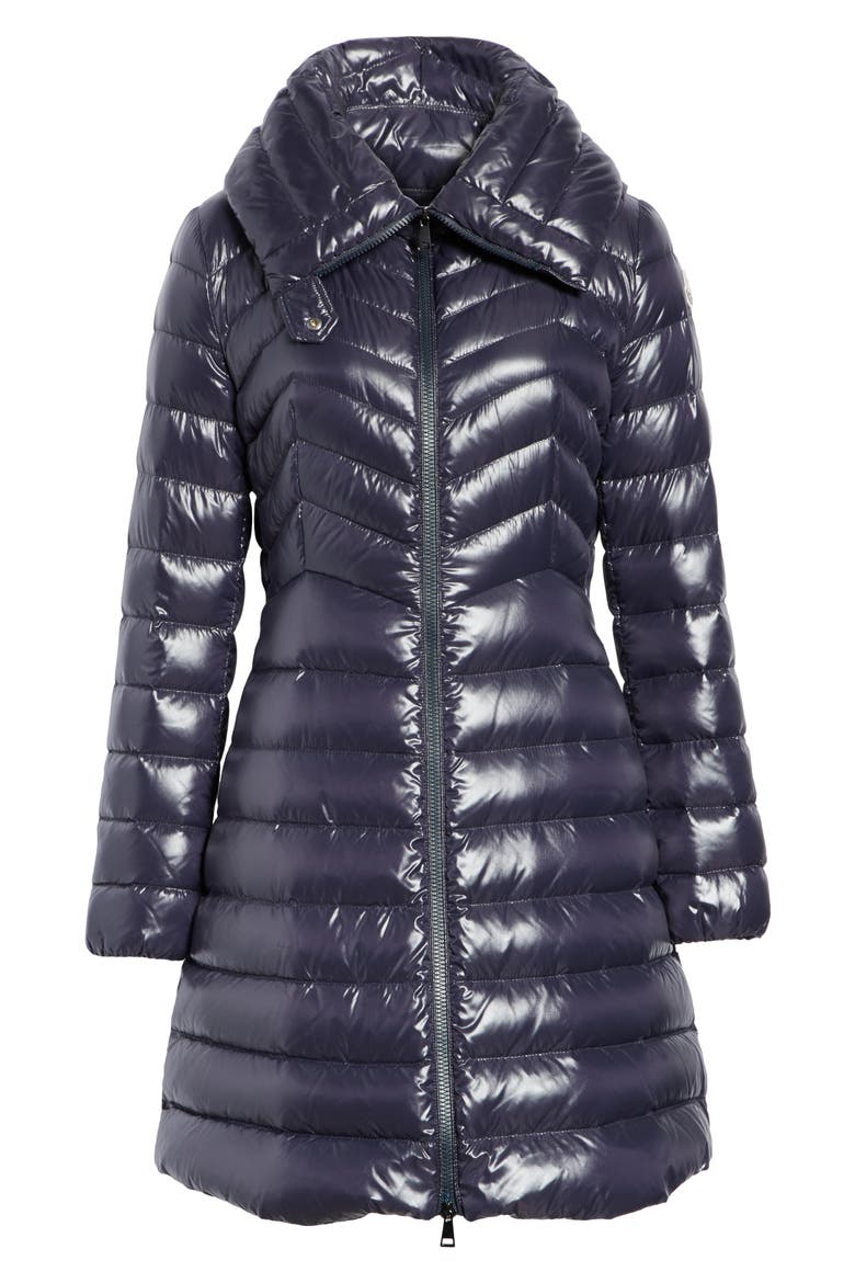 Faucon Quilted Down Coat, Alternate, color, NAVY