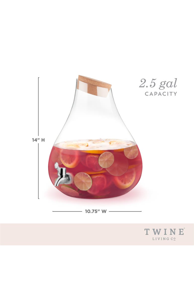 TWINE Pearl Beverage Dispenser, Alternate, color, Clear