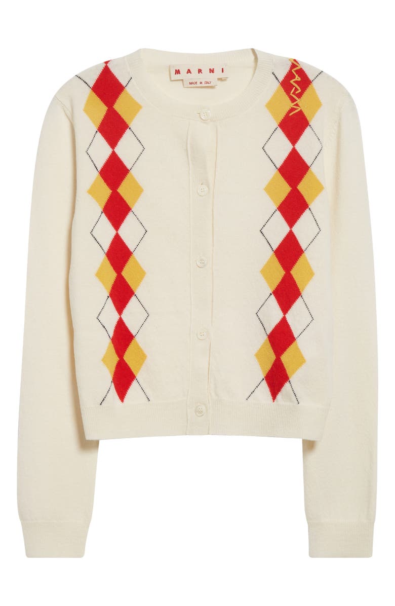 Marni Argyle Virgin Wool Cardigan, Alternate, color, 