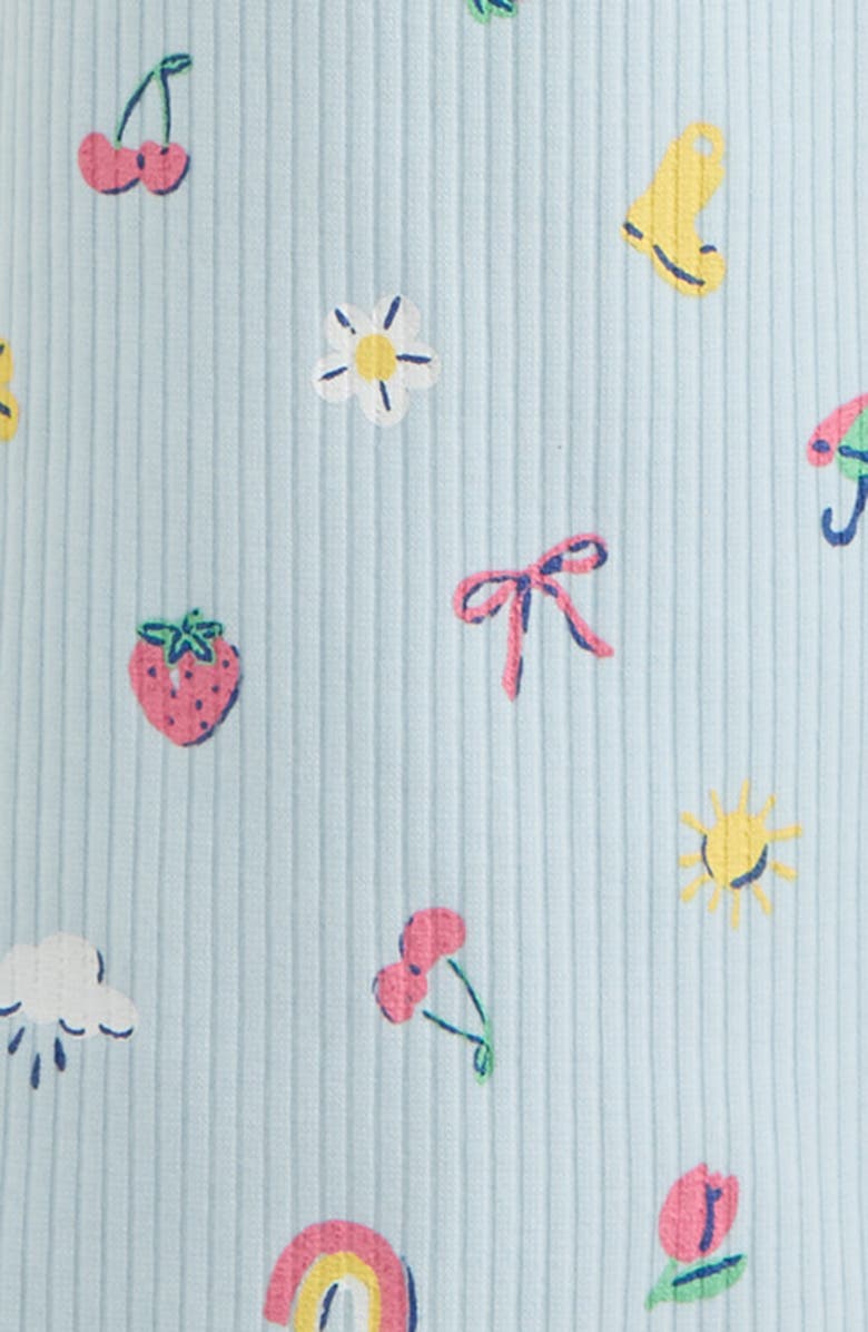 Tucker + Tate Kids' Rib Print Flare Leggings, Alternate, color, Blue Delicate Rainy Day
