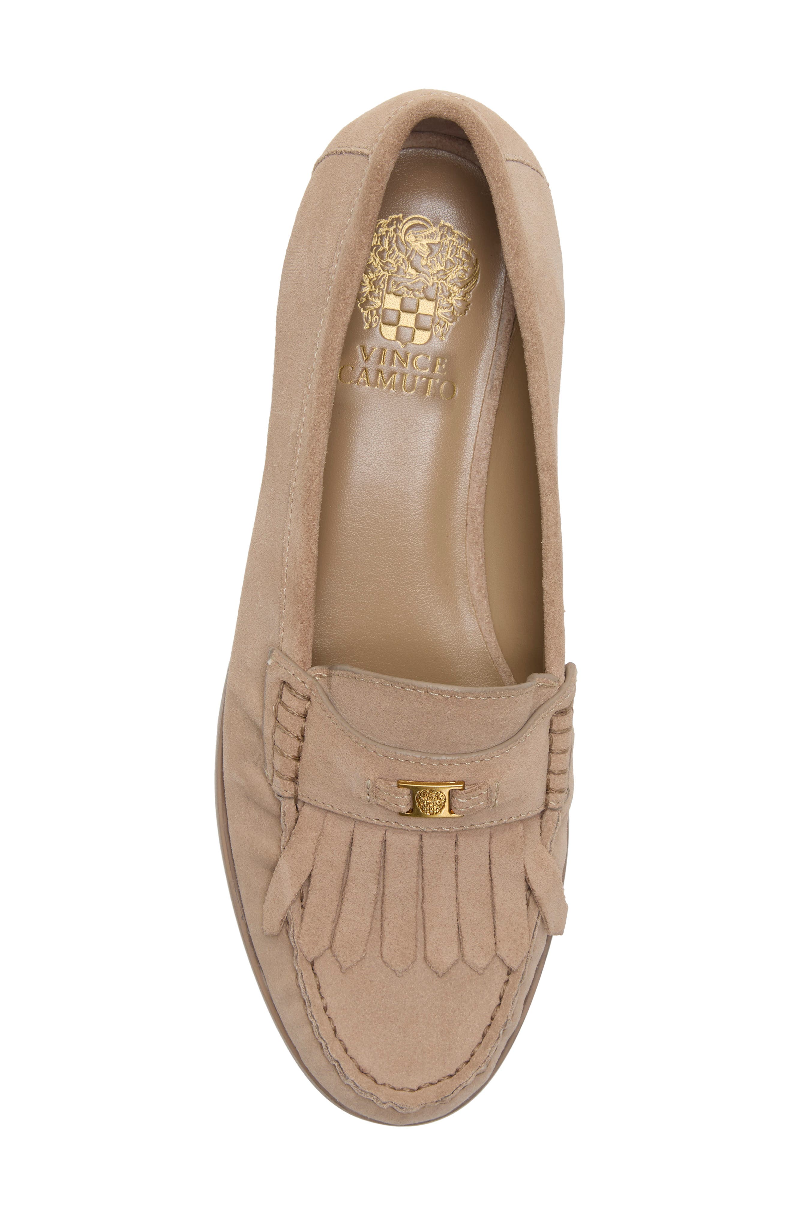 Vince Camuto Cosette Fringe Loafer, Alternate, color, Tortilla