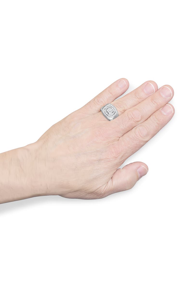 14K White Gold Men's Diamond Band Ring, Alternate, color, White