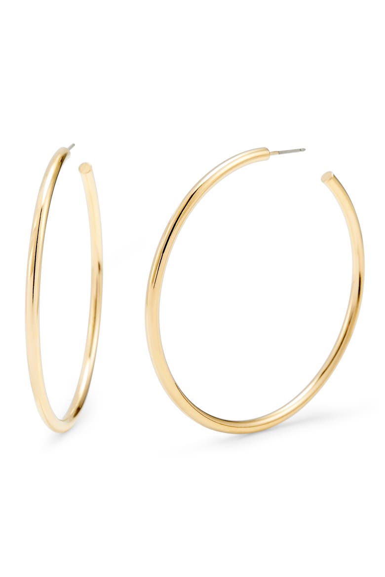 Hayley Hoop Earrings, Main, color, GOLD