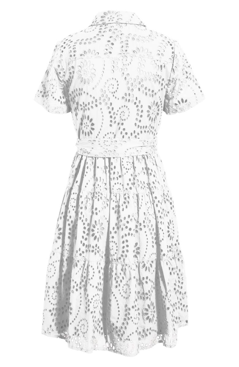 Rachel Parcell Tiered Eyelet Shirtdress, Alternate, color, 