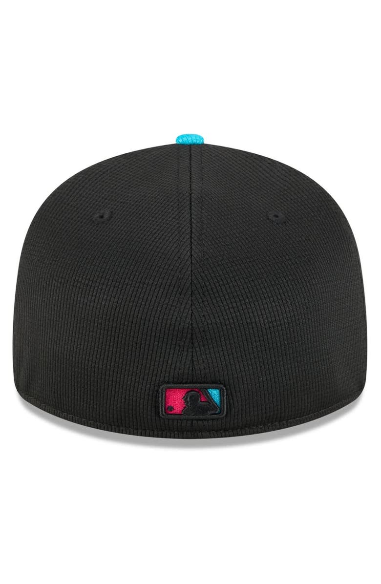 New Era Men's New Era Black/Teal Miami Marlins 2025 City Connect Batting Practice Low Profile 59FIFTY Fitted Hat, Alternate, color, 