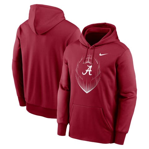 Men's Nike Crimson Alabama Crimson Tide Icon Football Performance Pullover Hoodie