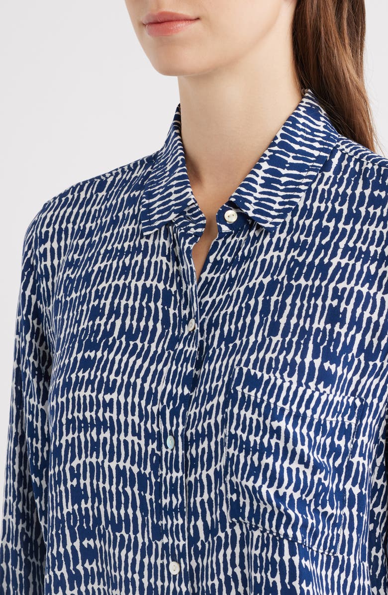 Rails Josephine Print Button-Up Shirt, Alternate, color, Navy Pebbled