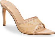 CHASE AND CHLOE Polka Dot Mesh Slide Sandal