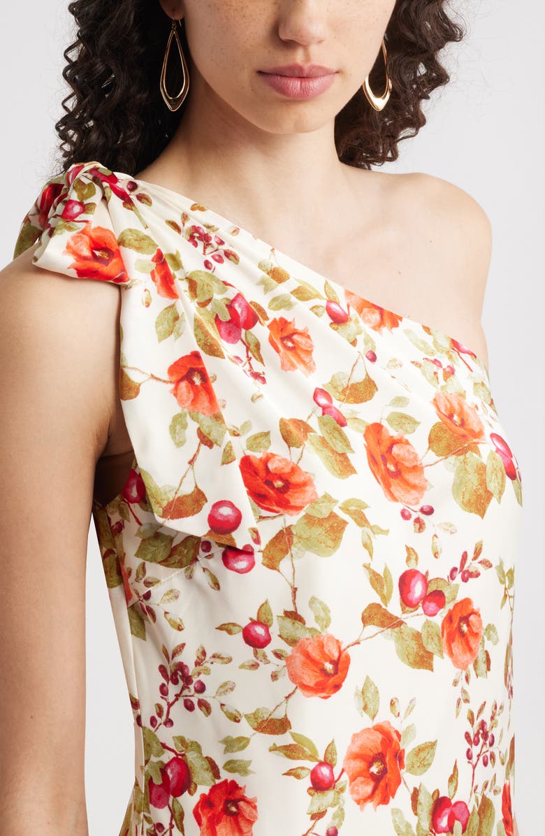 Chelsea28 Bow One-Shoulder Maxi Dress, Alternate, color, Red Sweet Fruit