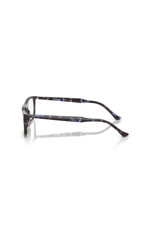 Ray Ban Ray-ban 55mm Rectangle Optical Glasses In Brown