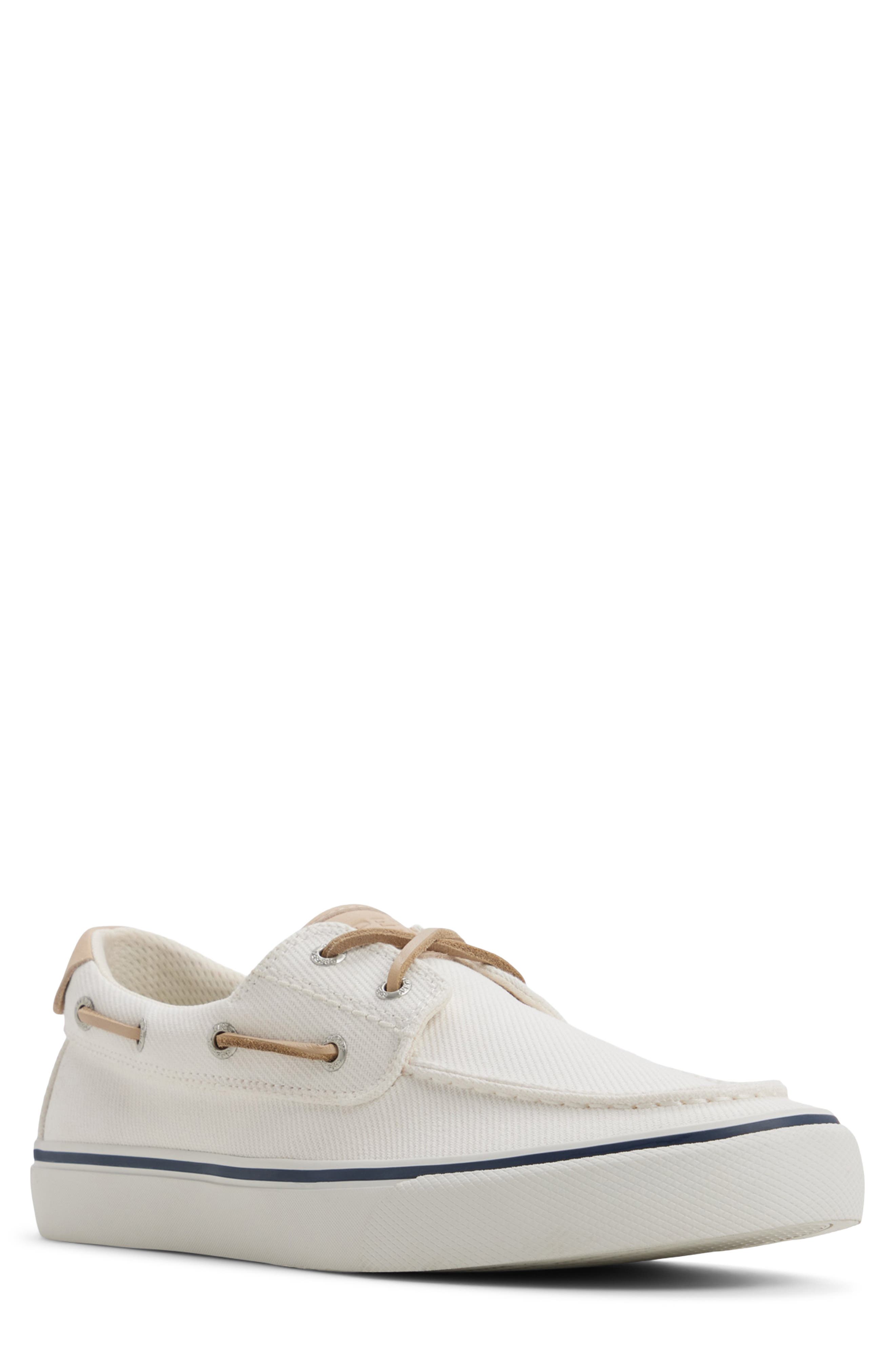 Helm 2-Eye Boat Shoe, Main, color, WHITE