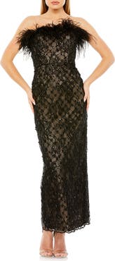 Mac Duggal Embellished Strapless Column Dress