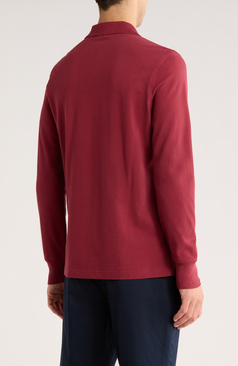 Brooks Brothers Long Sleeve Cotton Polo, Alternate, color, Cordovan