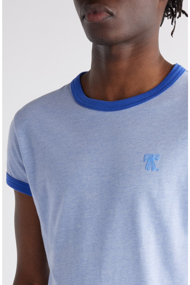 Heathered Ringer T-Shirt, Alternate, color, FADED BLUE