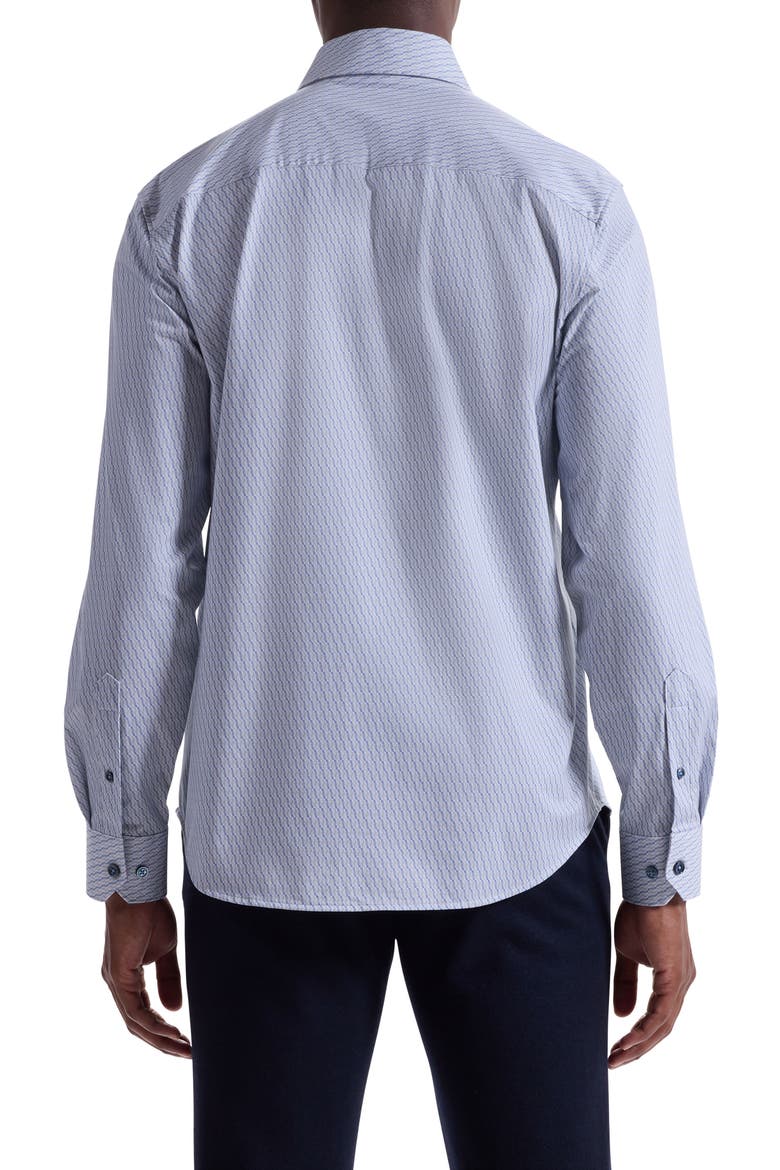 Devon OoohCotton® Geo Print Button-Up Shirt, Alternate, color, AIR BLUE
