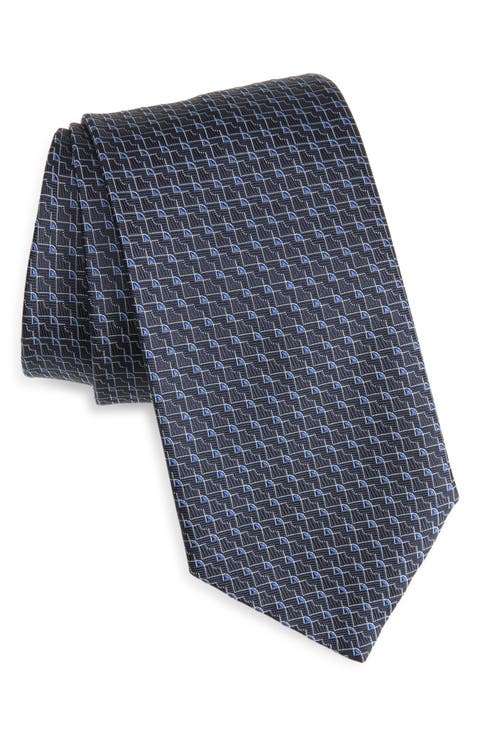 Geometric Silk Tie