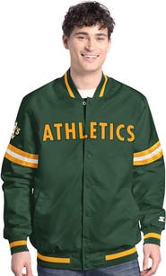 STARTER Men's Starter Green Athletics Scout Full-Snap Varsity Jacket