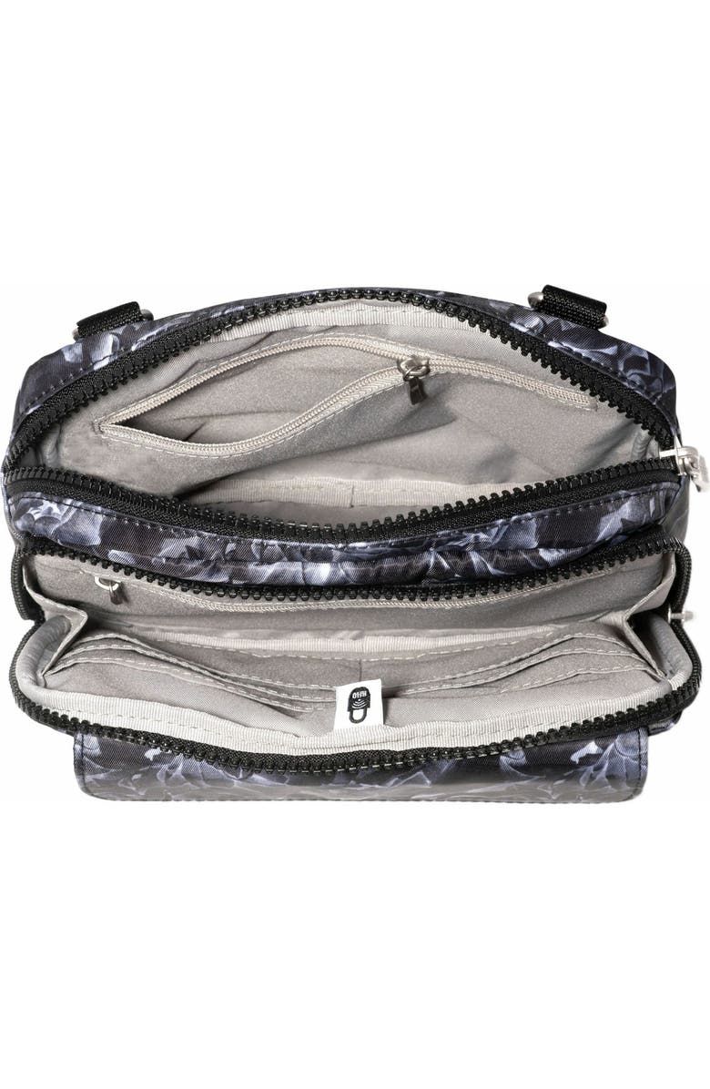 BAGGALLINI Modern Double Zip Crossbody Bag, Alternate, color, Black Divine Rose