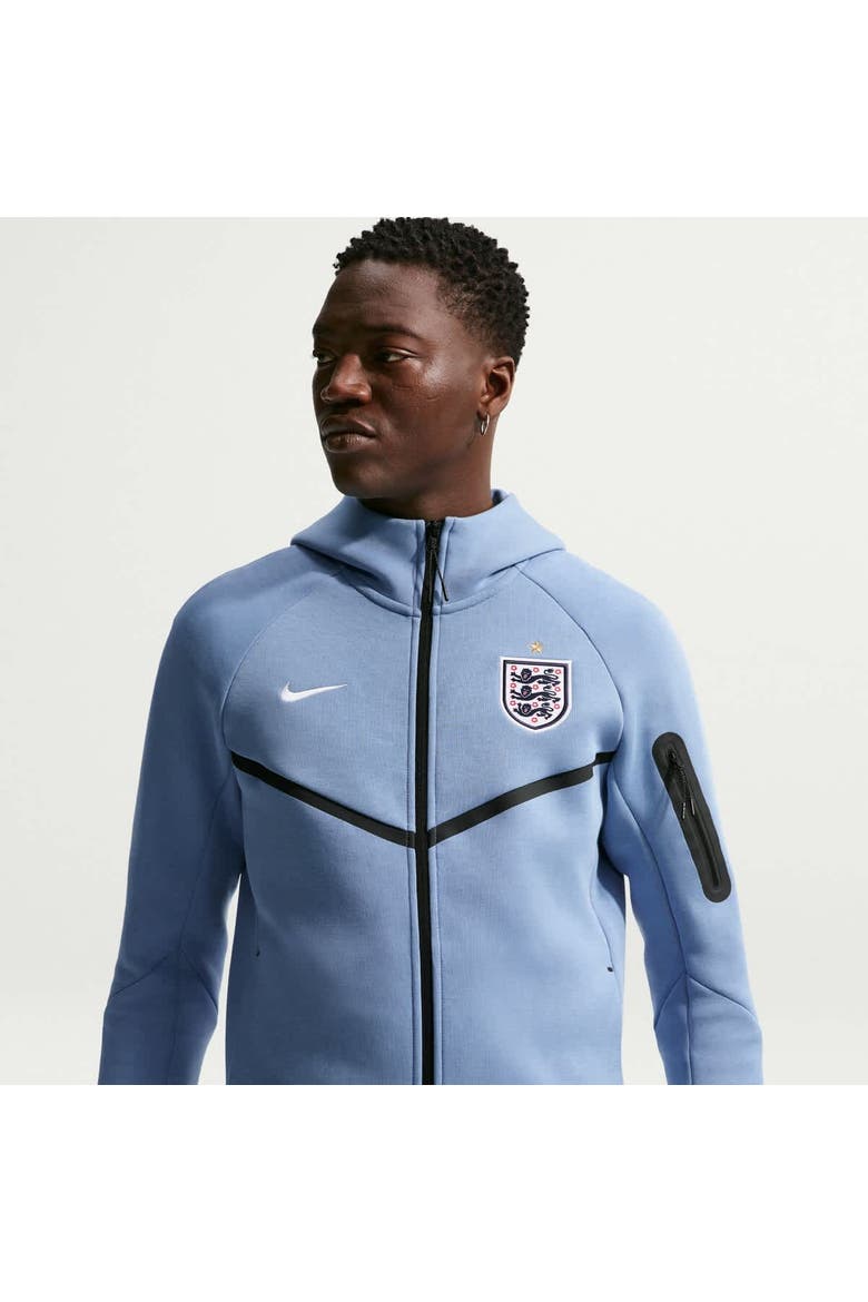 Men's Nike Blue England National Team 2026 Tech Fleece Windrunner Raglan Full-Zip Hoodie, Alternate, color, Blue