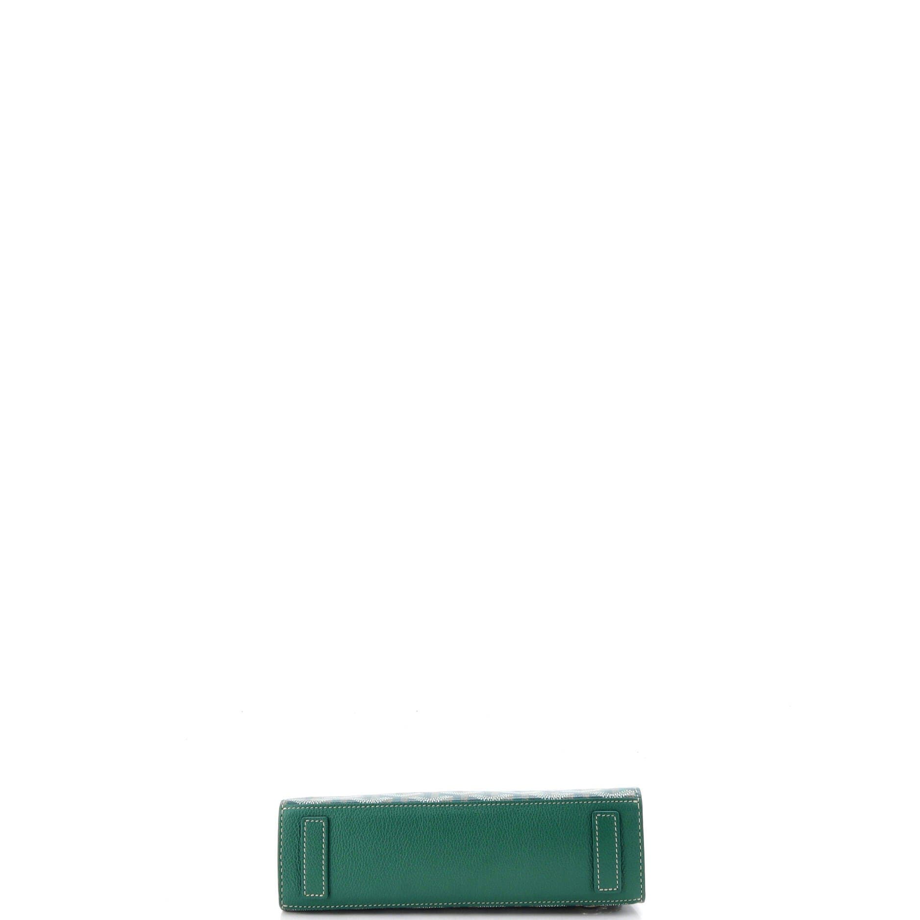 Structured Rouette Chain Shoulder Bag Coated Canvas Mini, Alternate, color, Green
