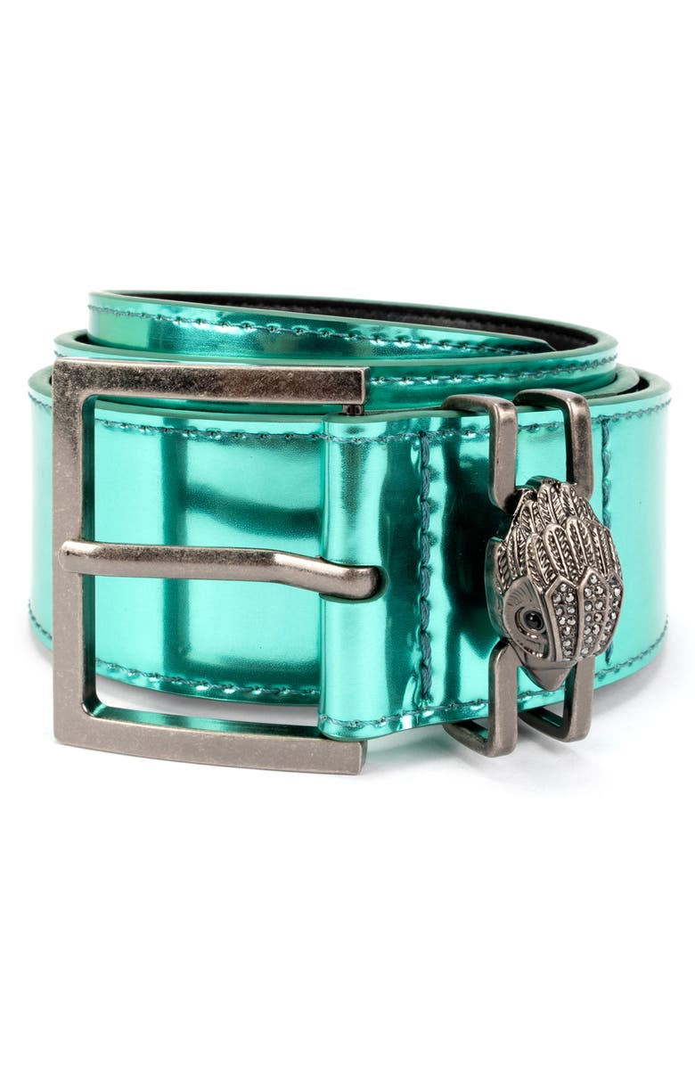 Kurt Geiger London Metallic Leather Belt, Main, color,