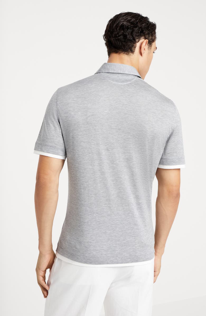 Brunello Cucinelli Polo with Faux-Layering, Alternate, color, 