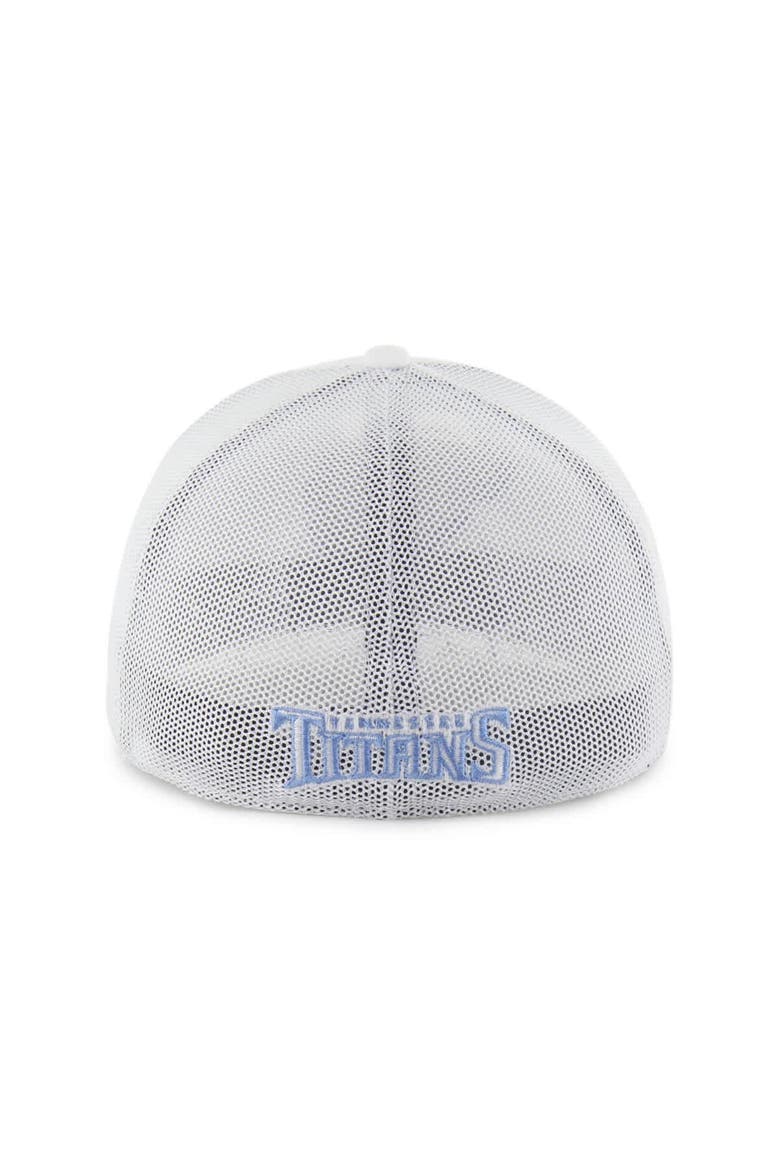 Men's '47 White Tennessee Titans Snowball Trophy Stretch Fit Hat, Alternate, color, White