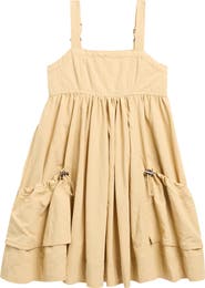 Tractr Kids' Pinafore Pocket Dress