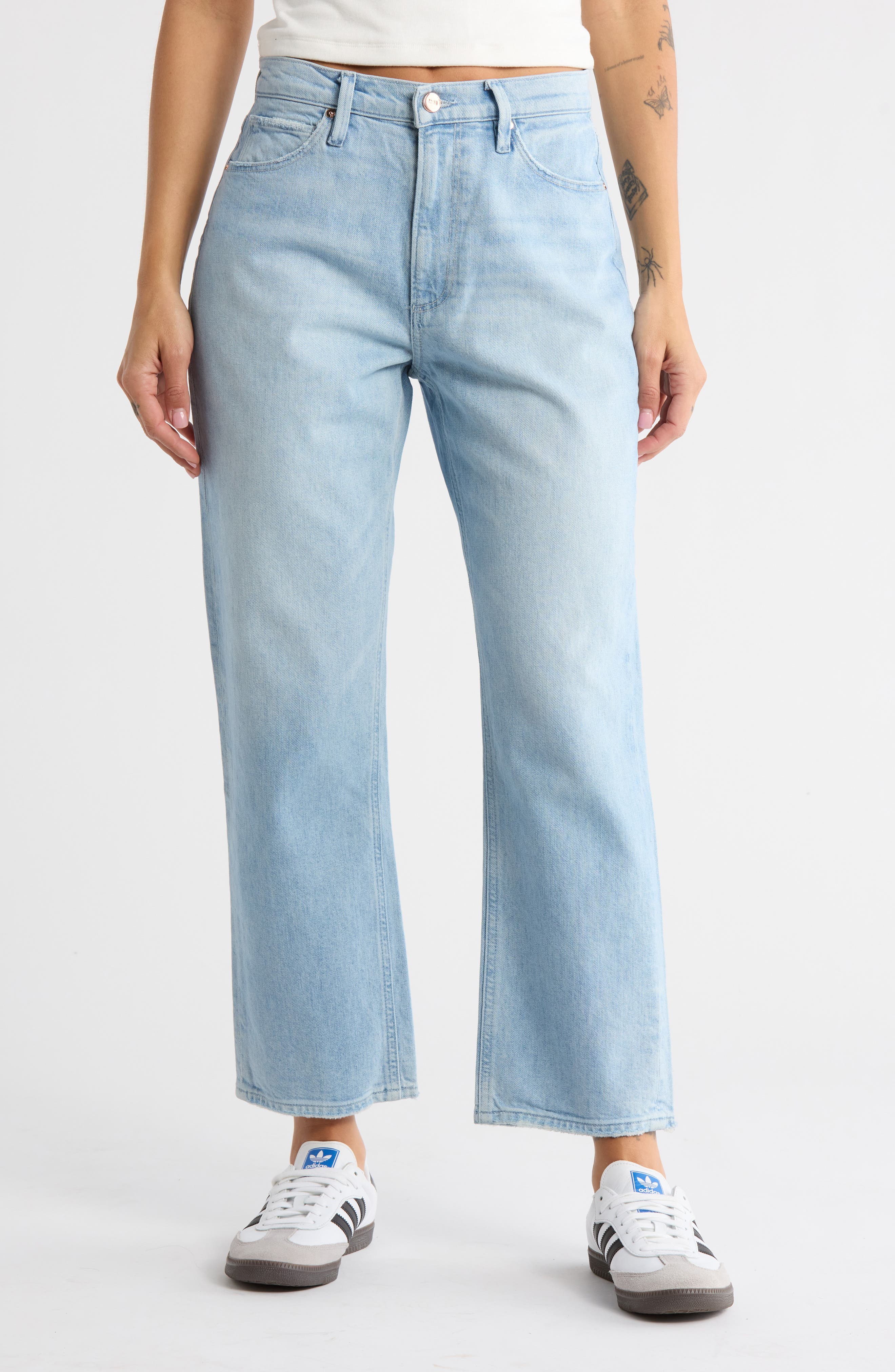 PAIGE Sawyer High Waist Ankle Straight Leg Jeans