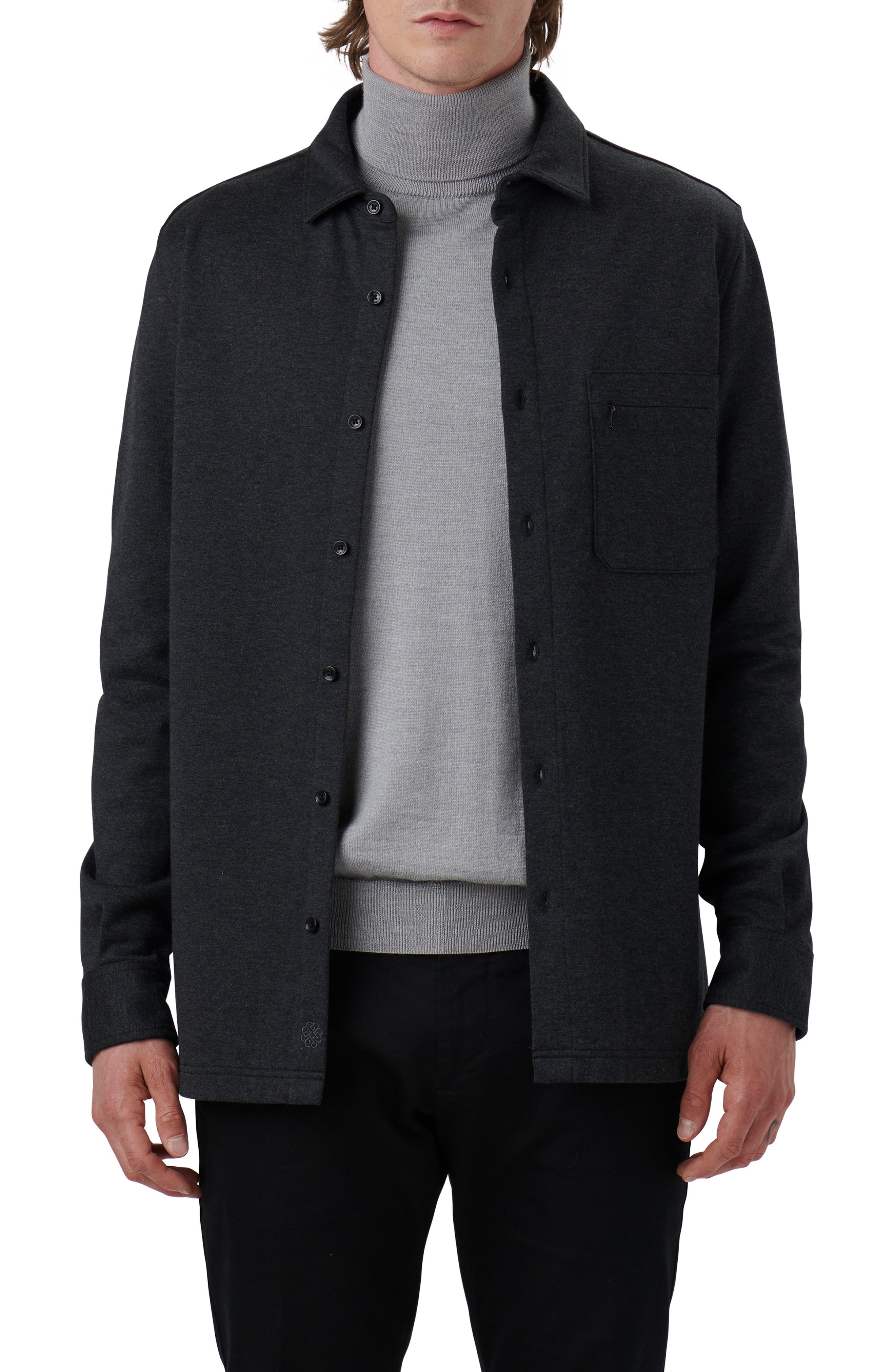 Cotton Blend Shirt Jacket