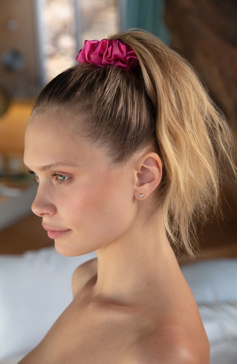 slip Spring Rose Pure Silk Assorted 3-Pack Large Scrunchies, Alternate, color,