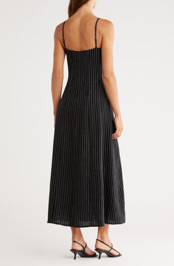 Bianca Pinstripe Midi Dress